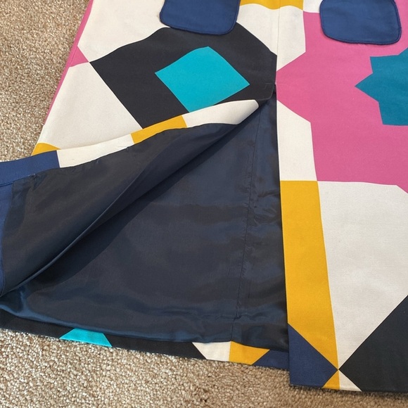 Parden’s Italian Made Cotton Multi Color Lined Pencil Skirt EU 44 (6-8) *read - Picture 2 of 10